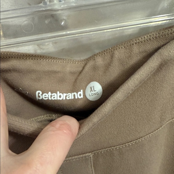 Betabrand Tan Wide-Leg Pants xl long pockets - Picture 4 of 9